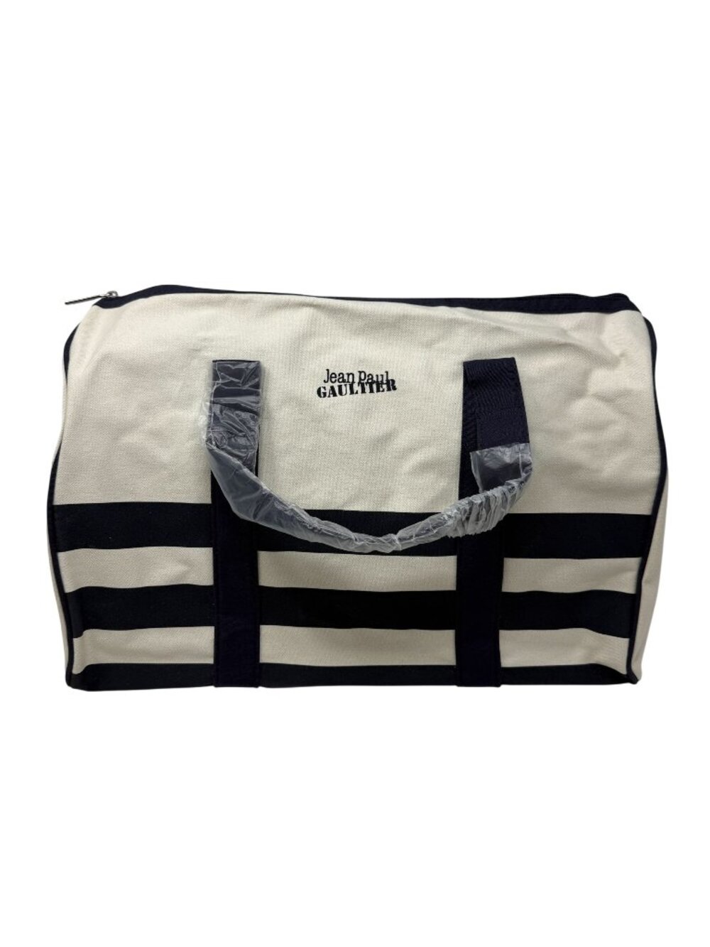 Jean Paul Gaultier Nautical Stripe Canvas Weekender and Gym Duffel Bag